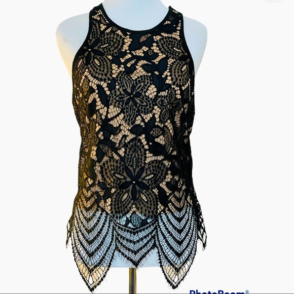 Express Tops - EXPRESS Racer back Sleeves Black Lace Medium Blouse| Women’s Tops